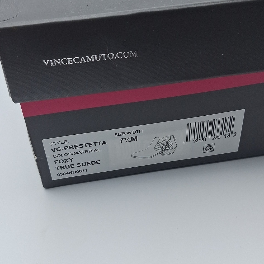 NIB VINCE CAMUTO Prestetta Bootie - Foxy True Suede, Taupe - Picture 16 of 16
